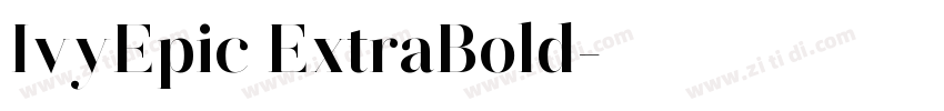 IvyEpic ExtraBold字体转换